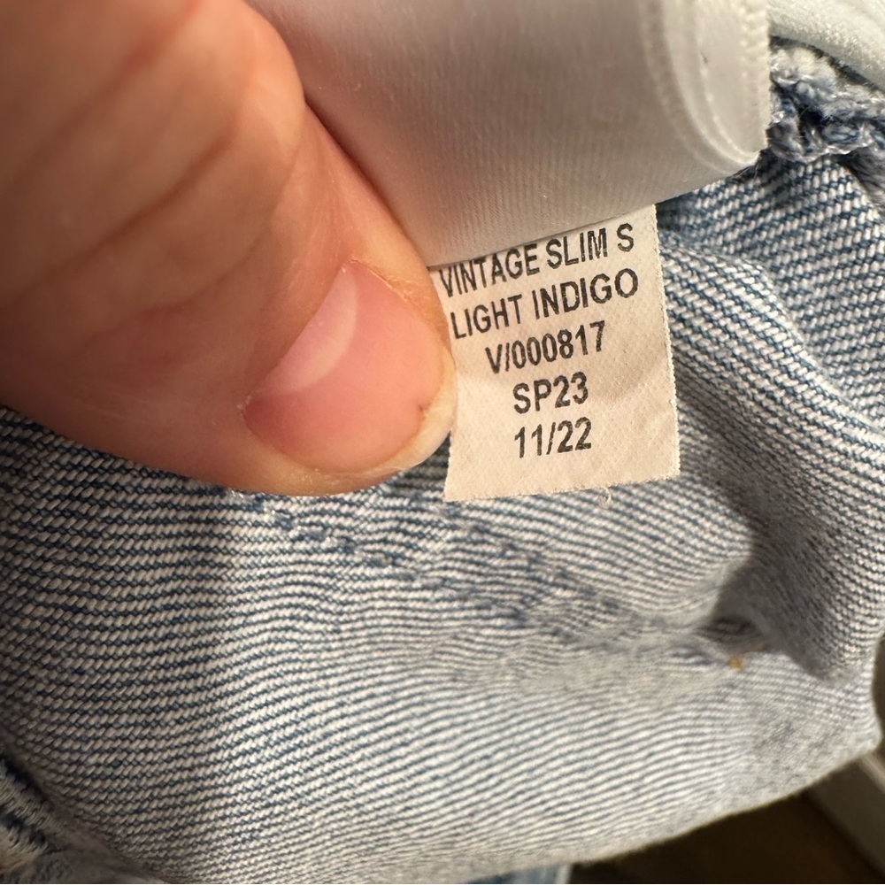Gap Sky High Rise Vintage Slim Jeans Light Indigo 30 Straight 90s Denim Summer - Picture 14 of 14